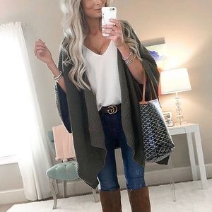 Green oversized cardi